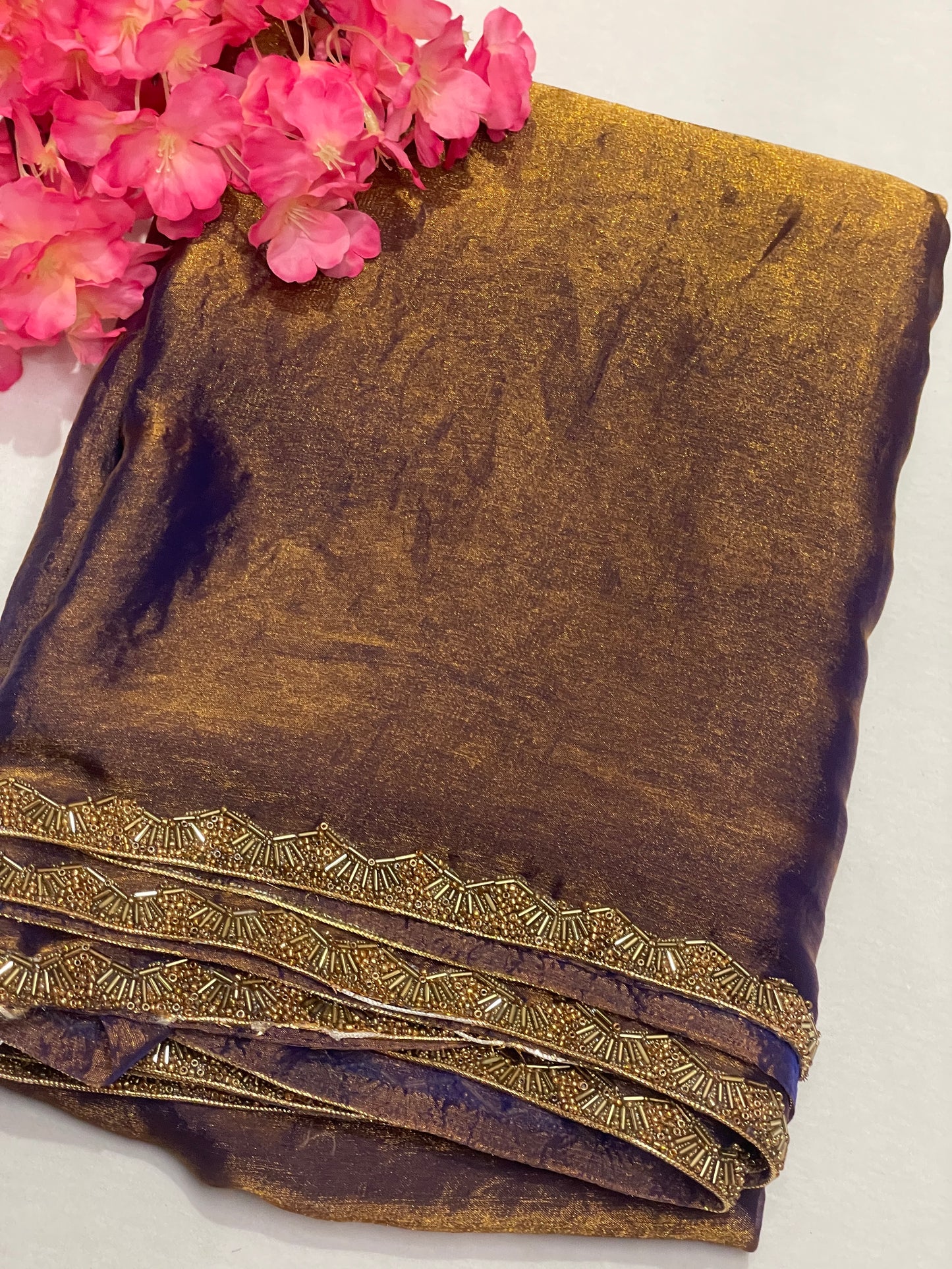 Brown Jimmy Choo Premium Quality Saree