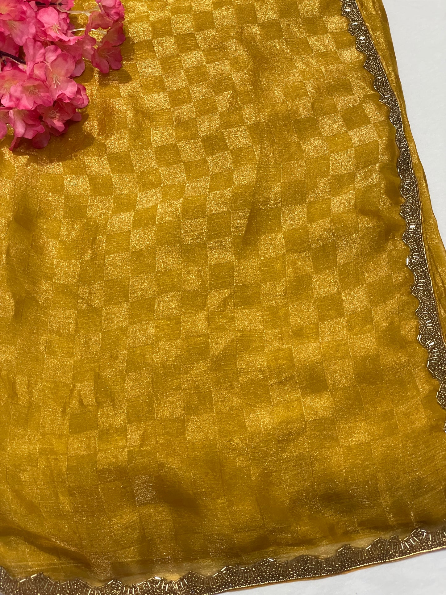 Premium Georget Mustered Designer Saree