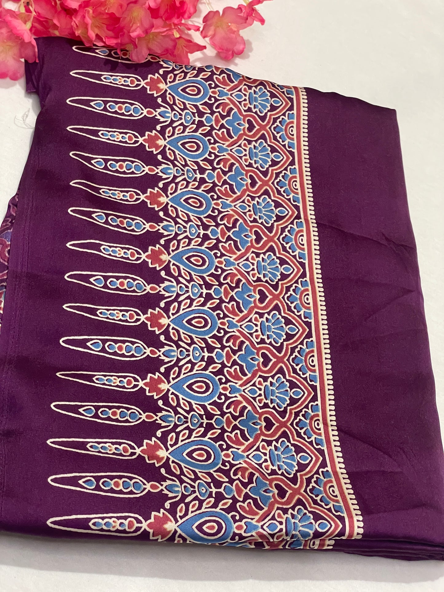 Ajrak Satin Modal Saree