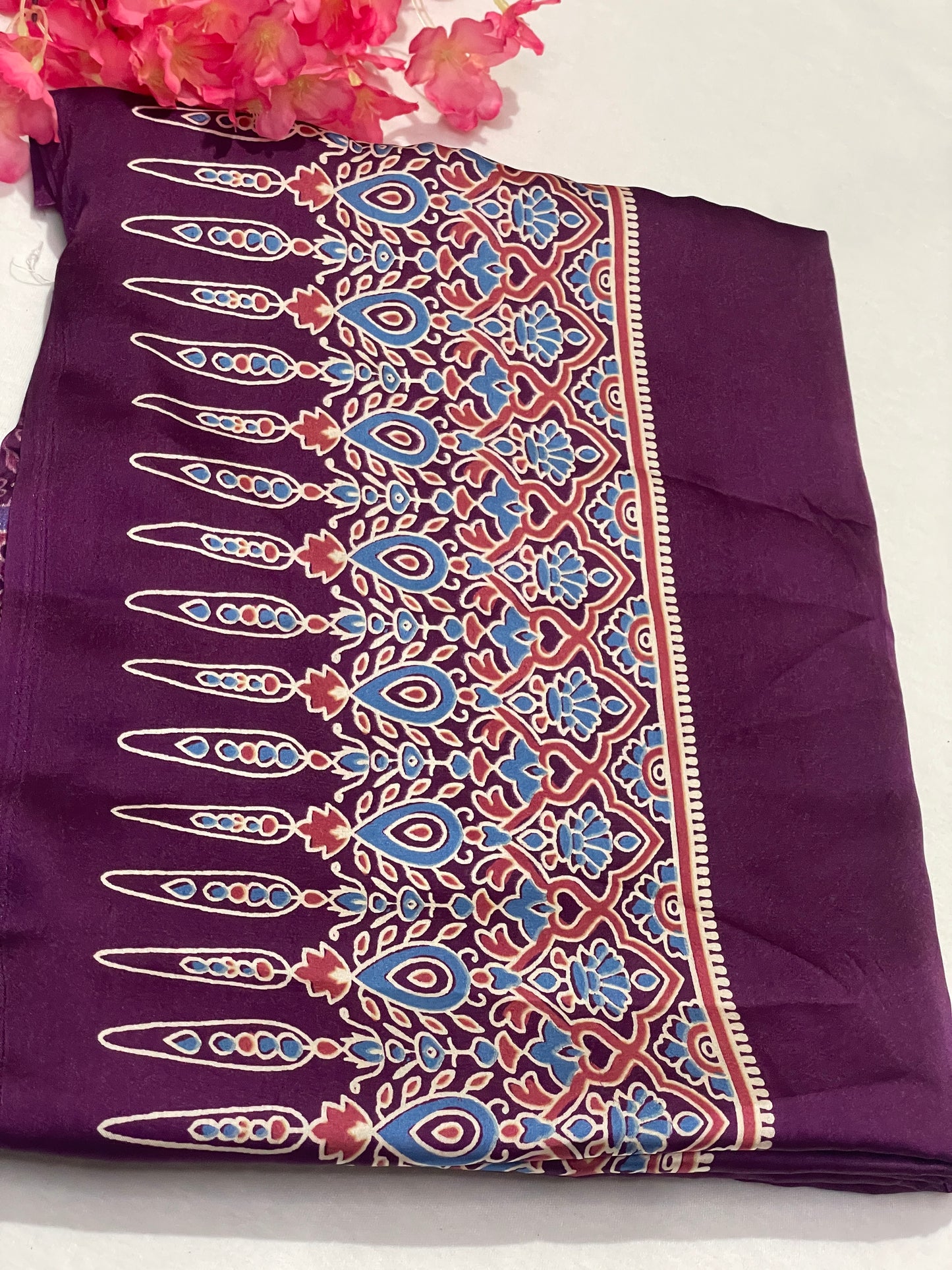 Ajrak Satin Modal Saree