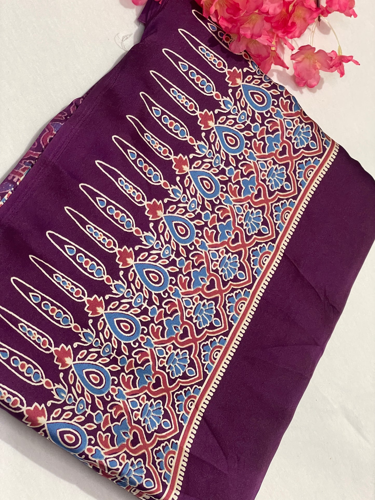 Ajrak Satin Modal Saree