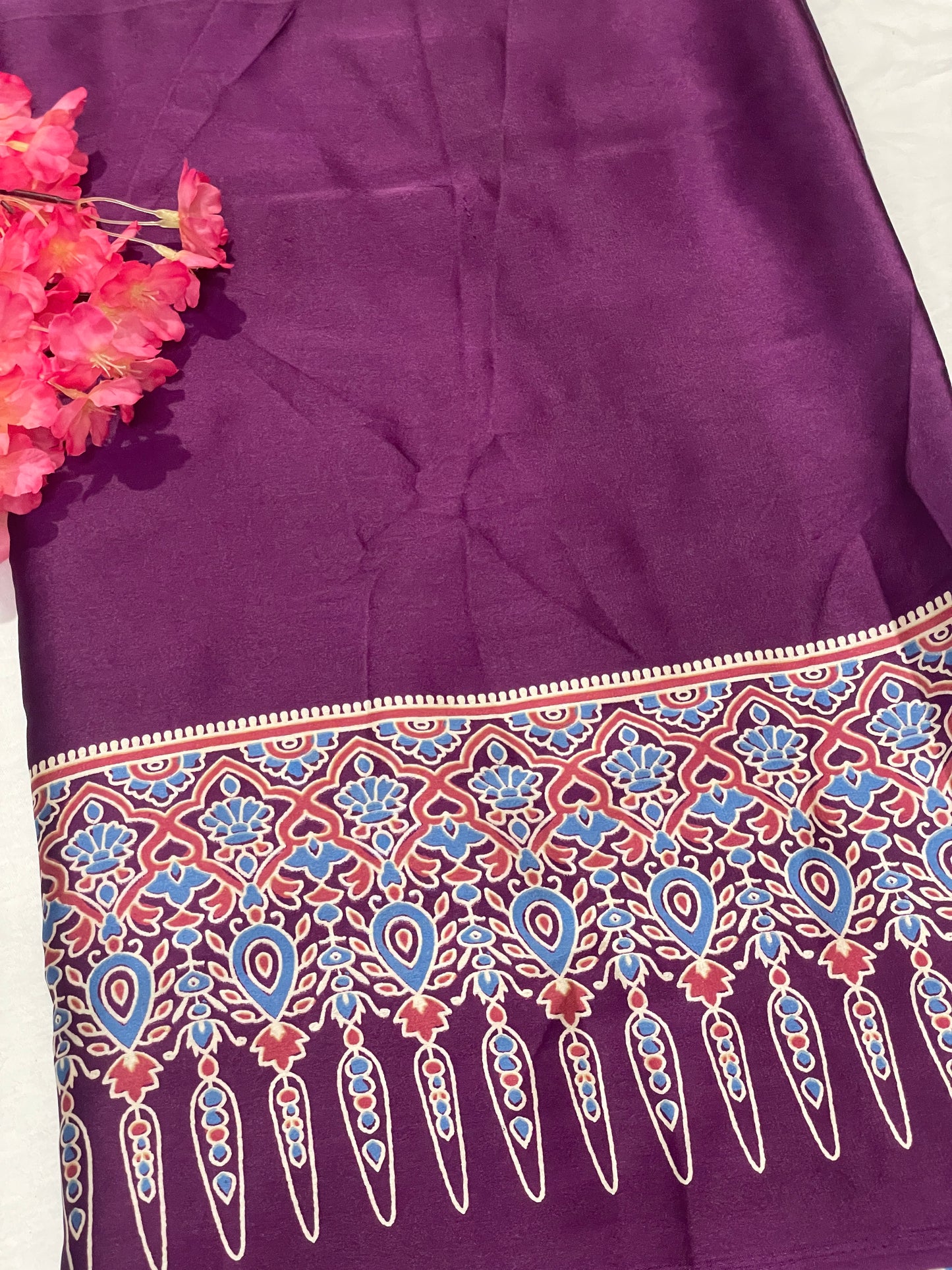 Ajrak Satin Modal Saree