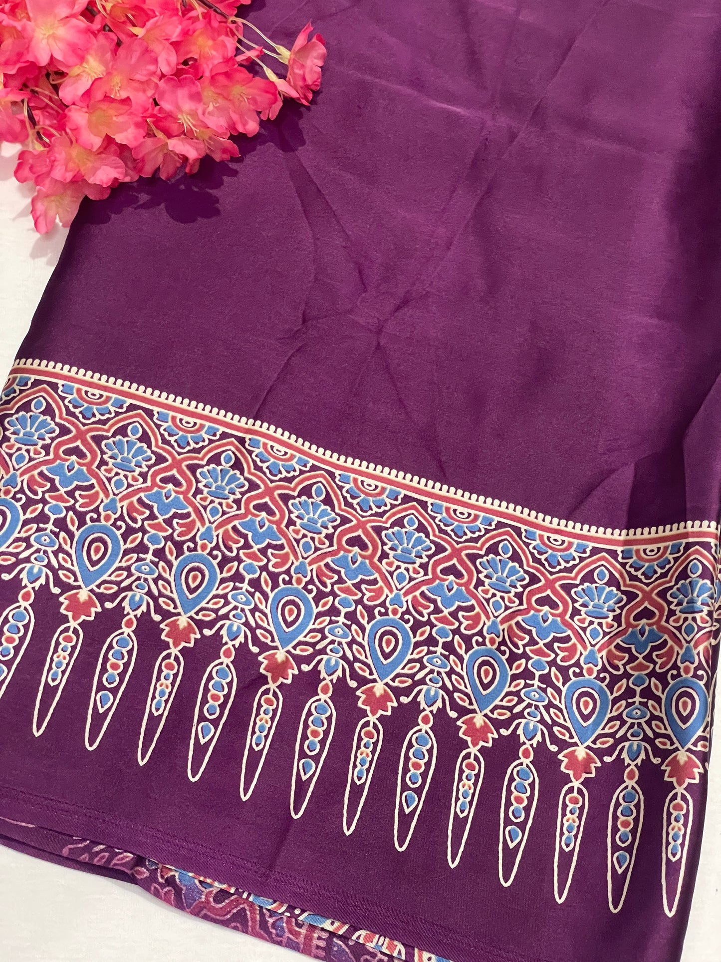 Ajrak Satin Modal Saree