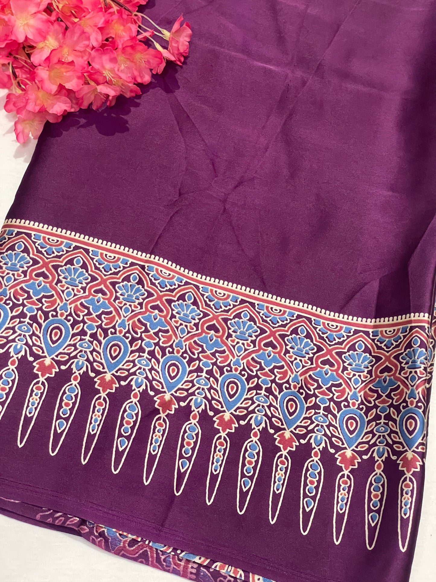 Ajrak Satin Modal Saree