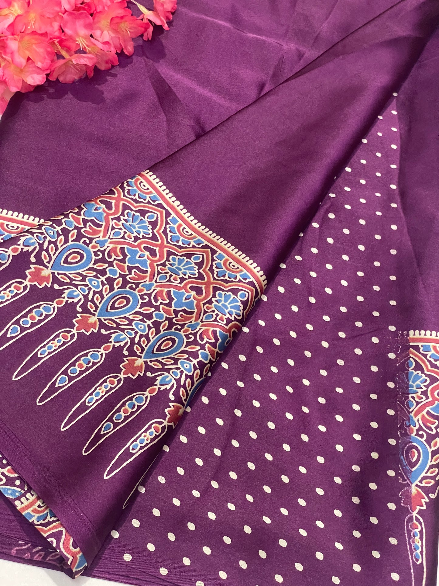 Ajrak Satin Modal Saree