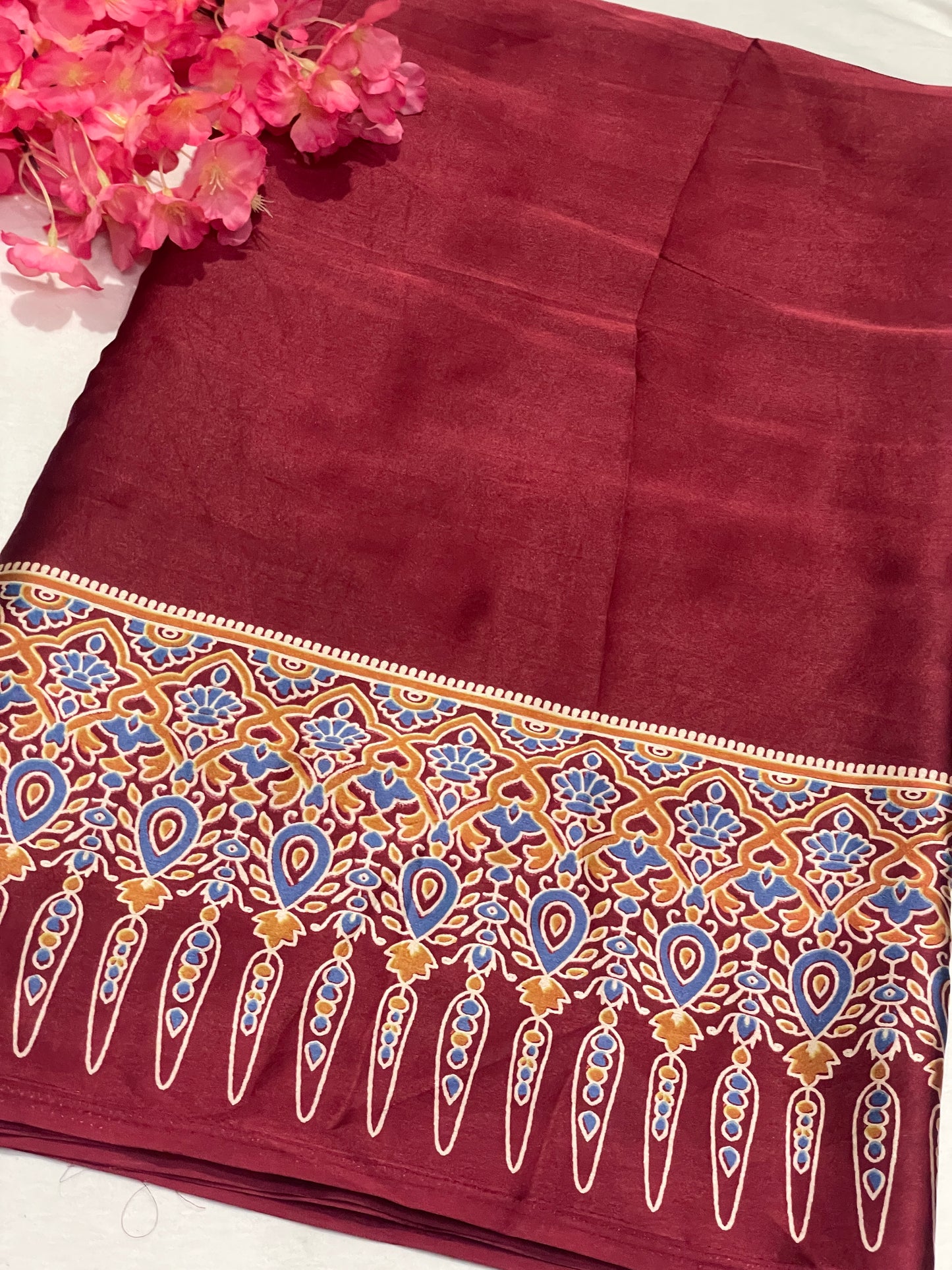 Ajrak Satin Modal Saree
